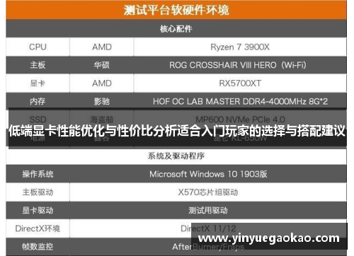 低端显卡性能优化与性价比分析适合入门玩家的选择与搭配建议